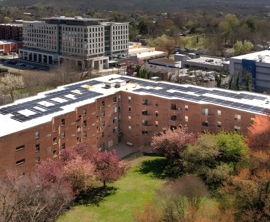 a building with a roof