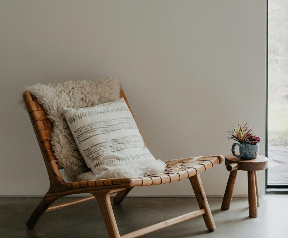 chair close to wall